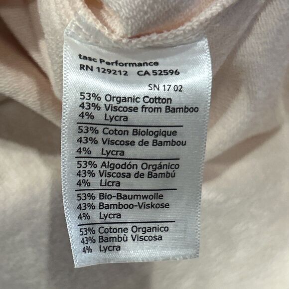 Tasc Performance Shirt Womens Small Organic Cotton Bamboo Stretch Peach Tunic - Picture 2 of 5